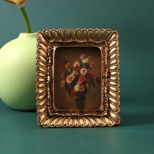 Vintage Gold verziehrter Harz-Rahmen, barocke ausgebogte Muschel-Seil-Bordüre Wohnkultur