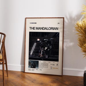 The Mandalorian Poster, TV-Serie Poster, Retro Vintage Film Print, Minimalist Film Poster, TV Show Print, Star Wars Wandkunst, MidCentury