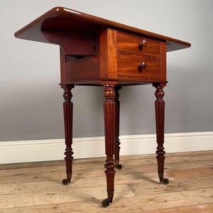 Gillows Attributed Mahogany Bedside Cabinet | Antique Drop-Front Commode