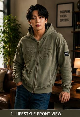 Korean Zip up Hoodies - Etsy