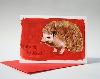 Blank hedgehog card