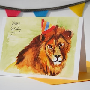 Carte d'anniversaire Lion