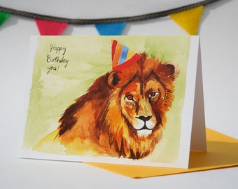 Lion Birthday card