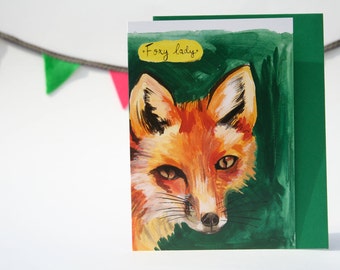 fox greeting card