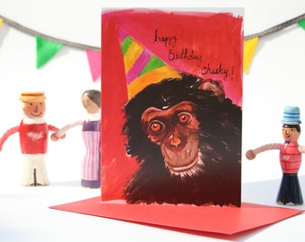 cheeky monkey birthday card