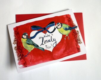 Love birds valentine's card