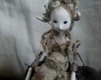 OOAK art doll - Arkyl of hawthorn and heather