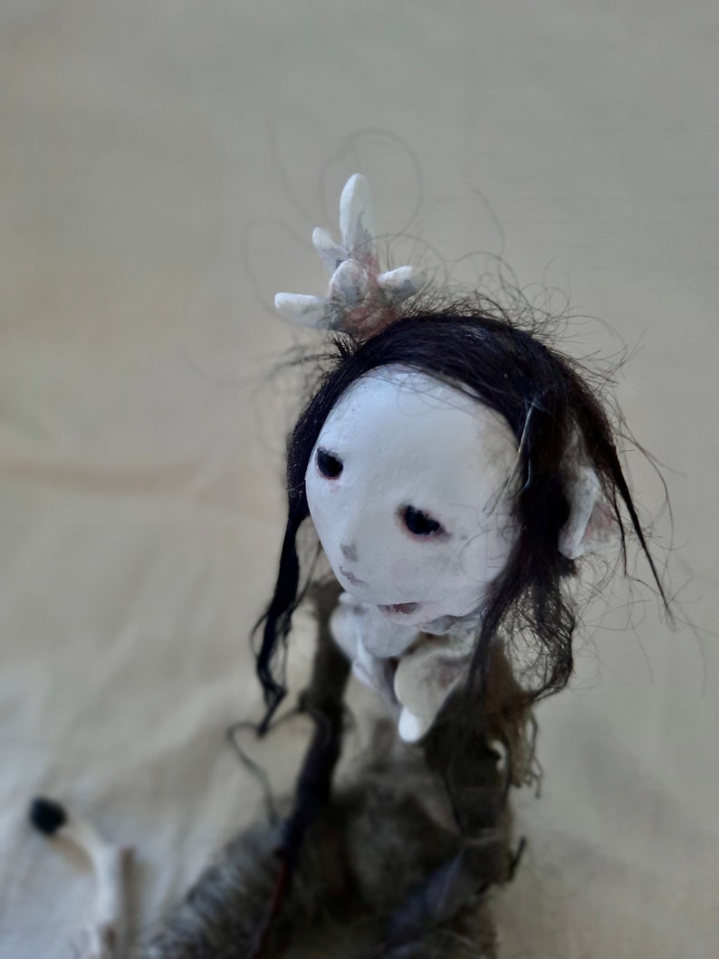 OOAK art doll Mynka A dweller of Winter's Edge image 4