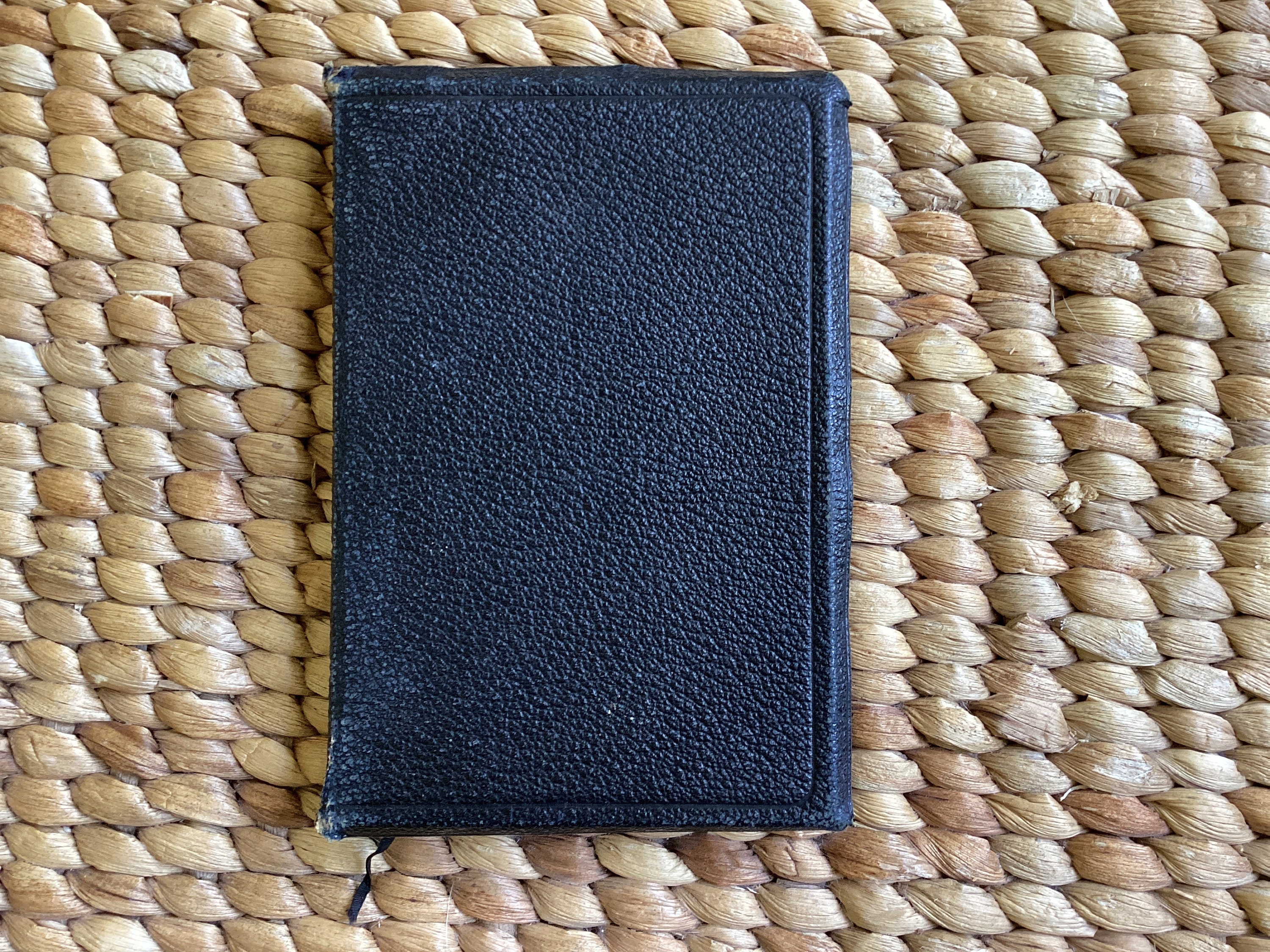 Black antique leather holy bible from 1900’s