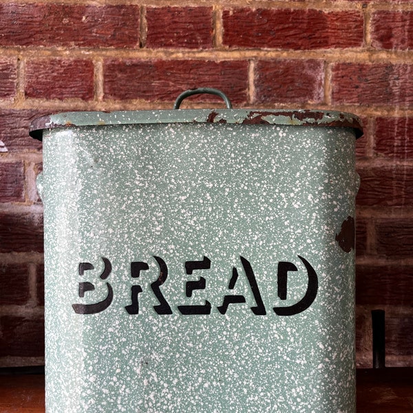 Very rare 1930s enamel bread bin