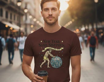 Grappig Sisyphus-T-shirt, T-shirt met Griekse mythologiehumor