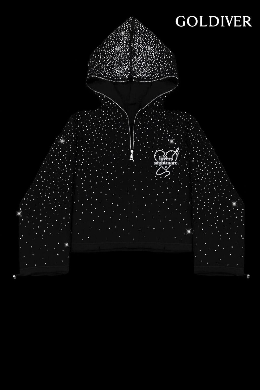 Rhinestone Sparkle Hoodie | Cropped Half Zip Luxury Tracksuit - Etsy
