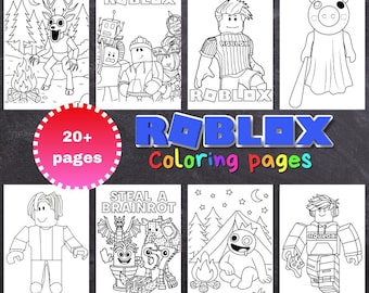 Roblox Coloring Pages: 20+ Kids Activity Sheets (Digital Download)