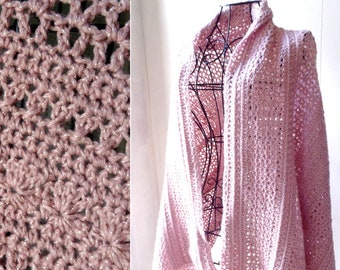 Crochet PATTERN - Rose Star Lace Shawl