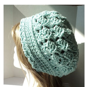 Crochet PATTERN - Tulip Stitch Slouchy Crochet Hat