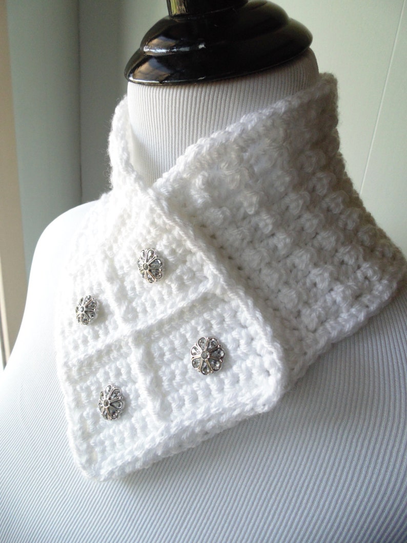 Crochet PATTERN Snow Neck Scarf Two Adult Sizes image 4
