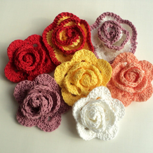 Crochet Rose Pattern - Etsy