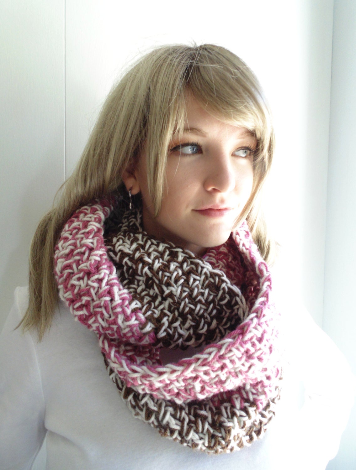 Crochet PATTERN Neapolitan Cowl Infinity Scarf - Etsy