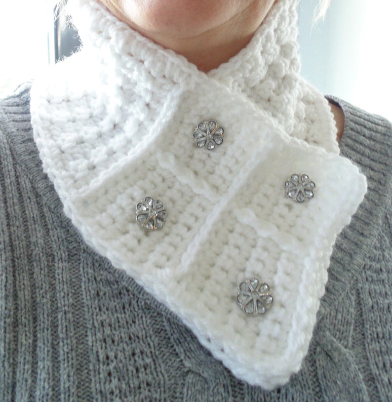 Crochet PATTERN Snow Neck Scarf Two Adult Sizes image 1
