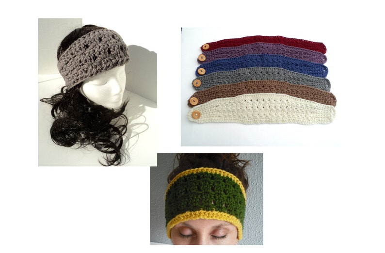 Crochet PATTERN Star Stitch Headband Adult and Children sizes image 4