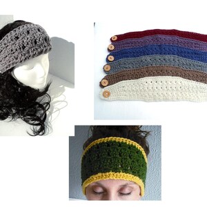 Crochet PATTERN - Star Stitch Wide Headband Pattern (Adult and Children sizes) image 4
