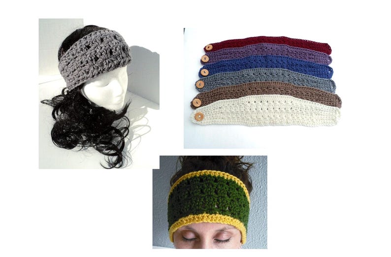 Crochet PATTERN - Star Stitch Wide Headband Pattern (Adult and Children sizes) image 4