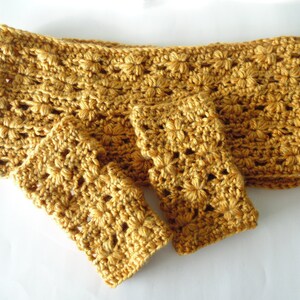 Crochet PATTERN - Echo Cowl and Fingerless Gloves- Infinity Scarf - Etsy