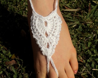 Crochet PATTERN - Angel Wings Barefoot Crochet Sandals