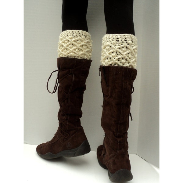 Crochet PATTERN - Diamond Dots Boot Cuffs