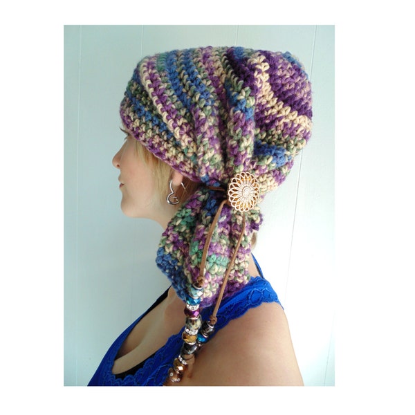 Crochet PATTERN - Sofie Scarf Hat - (sizes Toddler - Adult)