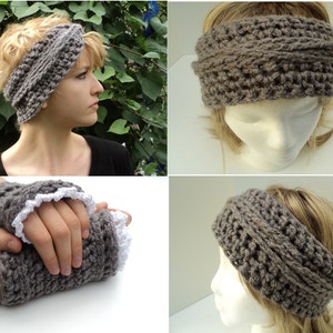 Crochet PATTERN Bohemian Braids Headband and Matching - Etsy