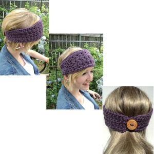 Crochet PATTERN - Star Stitch Wide Headband Pattern (Adult and Children sizes) image 3