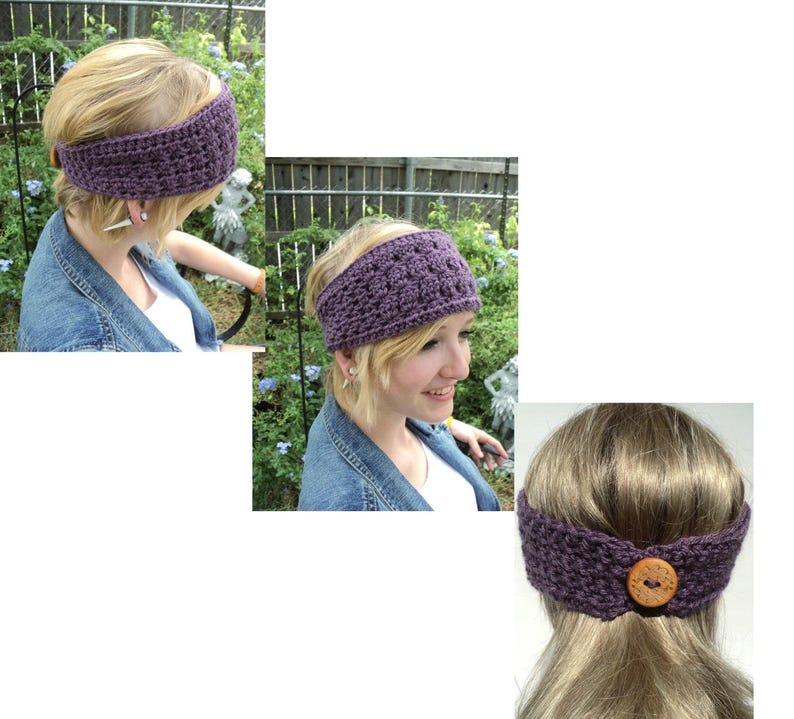 Crochet PATTERN - Star Stitch Wide Headband Pattern (Adult and Children sizes) image 3