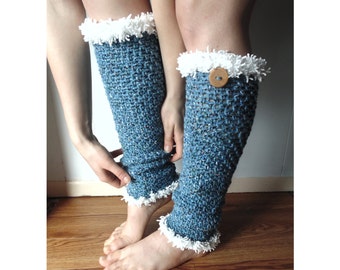 Crochet PATTERN - Frosty Leg Warmers ( Toddler, Child, Adult Sizes)