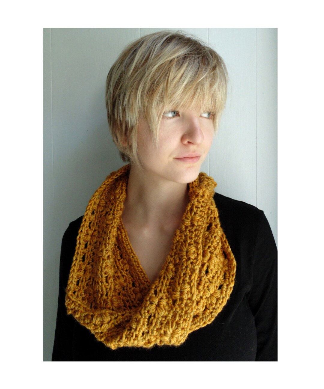 Crochet PATTERN - Echo Cowl and Fingerless Gloves- Infinity Scarf - Etsy