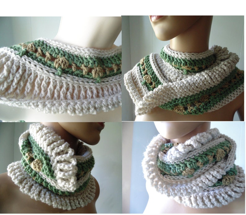 Crochet PATTERN Enchanted Grove Infinity Scarf image 5