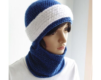Crochet PATTERN - Snowbound Winter Scarf Hat  - (sizes Toddler - Adult)