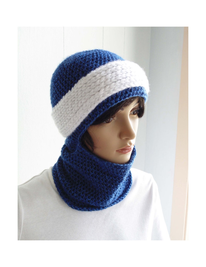 Crochet PATTERN Snowbound Winter Scarf Hat sizes Toddler Adult image 5