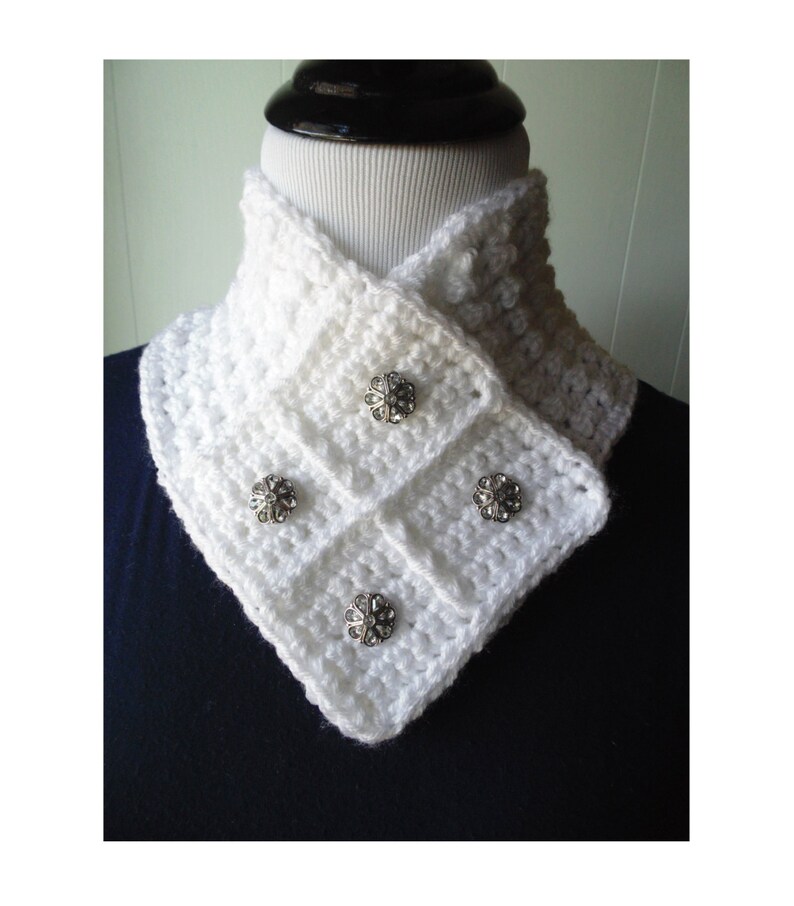 Crochet PATTERN Snow Neck Scarf Two Adult Sizes image 3