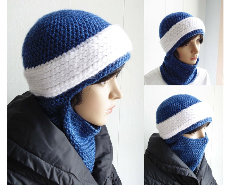 Crochet PATTERN Snowbound Winter Scarf Hat sizes Toddler Adult image 1