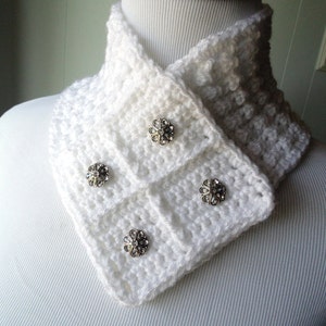 Crochet PATTERN Snow Neck Scarf Two Adult Sizes image 5