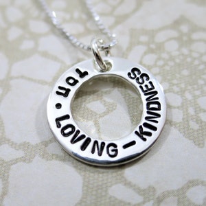 Sterling Silver Chesed Necklace: Hebrew Loving-Kindness Pendant