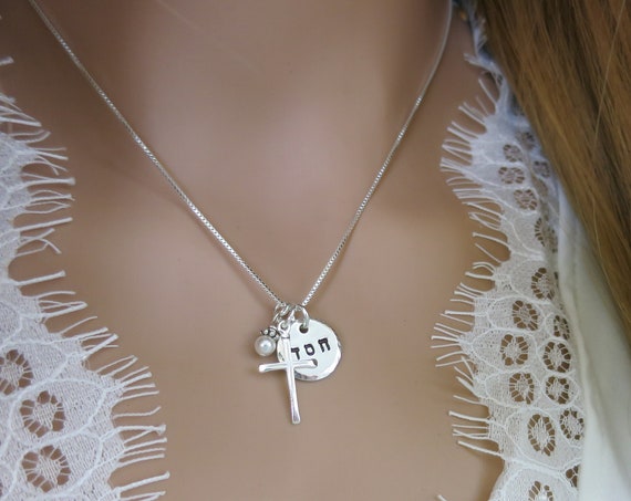Hesed Necklace | חסד | Chesed Jewelry | Loving Kindness | Hebrew Jewelry | Sterling Silver Cross | Kindness | God's Love