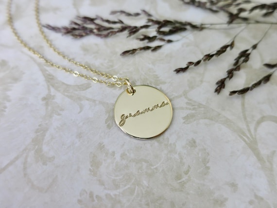 Gramma or Granny 14k Gold-Filled Hand-Stamped Pendant Necklace