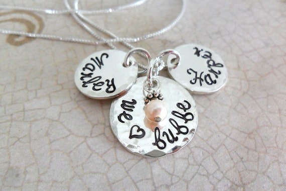 Bubbe Necklace | Bubbie Necklace | We love Bubbe | Gift for Grandma | Grandmother's Necklace | Grandma Jewelry | Nana | Granny | Grammy