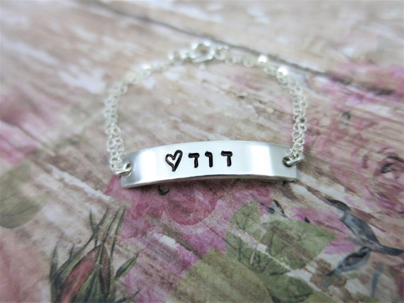 Hebrew Bracelet | Baby Bracelet | Toddler Bracelet | Jewish Jewelry | Judaica | Sterling Silver | Hand Stamped