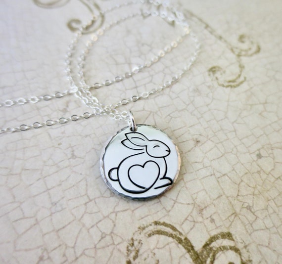 Animal Rights | Be Cruelty Free | Sterling Silver | Bunny Heart Necklace | Rabbit Jewelry | Vegan | Veganism