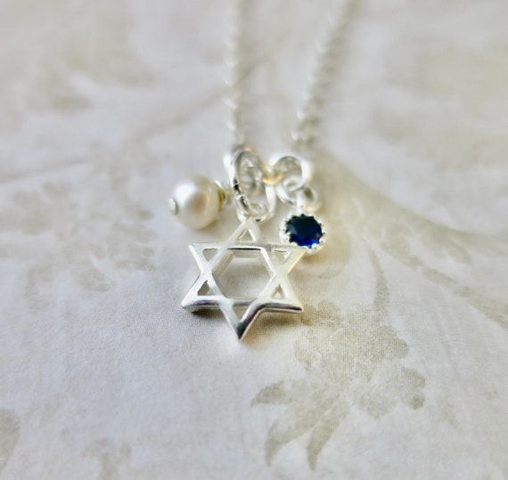 Petite Sterling Silver Star of David Charm Necklace