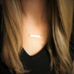 Ani L'dodi Necklace I am my Beloved's and my Beloved is mine Gold Fill Bar Necklace Hebrew Quote אני לדודי ודודי לי image 2