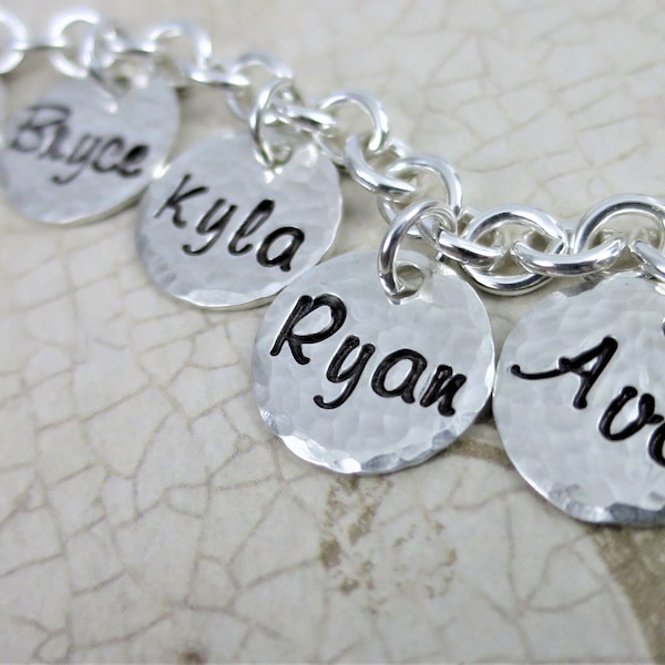 Grandma Bracelet With Grandkids Names Etsy